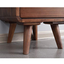 Comodino HAIZHEN Vintage in Legno massello, 2 cassetti / 4 Gambe affusolate con tavolino con Contenitore Stretto for Camera da Letto