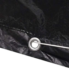 Lechnical Pratico Set di 2 Fodere per mobili da Giardino, Fodera per mobili da Giardino in polietilene Nero, Set 2 Pezzi 300 x 140 x 90 cm (Lunghezza x Larghezza x Altezza) -con 8 Fori