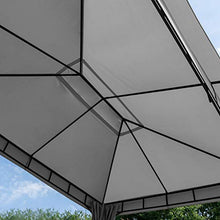 Gazebo da Giardino 3x4 m con Telo Impermeabile da ca. 180g/m² - 4 pareti Laterali Grigio Chiaro