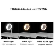 OMLTER Portatile Specchio Trucco con Clip, 360° Flessibile Cigno Collo Bellezza Specchio per Trucco E Rasatura, 3X Ingrandire Desktop Vanity Mirror con LED Luce