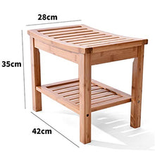 Bagno Sgabello da Banco, Spogliatoio, Resistente all'Acqua Antiscivolo può Supportare 200kg Bordi Lucidi con Ripiano per Cucina, Soggiorno, Corridoio, Giardino LSXIAO (Size : 42x28x35cm)