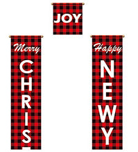Fazeer Welcome Merry Christmas Santa Claus Banner Sign Outdoor Merry Christmas Sign Door Couplet Merry Christmas Sign for for House, Front Porch, Front Door, Window, Garden