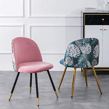 WYBW Home Sedia da pranzo, Set di sedie da pranzo Sedile imbottito morbido con gambe in metallo Sedie da cucina per soggiorno Reception Ufficio Sedia patchwork in pelle ricamata,C,6