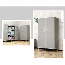 ZKHD Armadio in Tessuto Semplice Grigio Chiaro, Armadio Pieghevole Multifunzionale Aprente, Armadio A Casa Assemblato Armadio,125 * 46 * 170cm