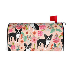Boston Spring Pink Boston Terrier - Copertura magnetica per cassetta postale per giardino, giardino, cortile, dimensioni standard, 53 x 45 cm