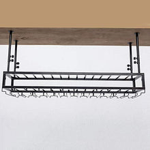 YWYW Portabottiglie per Vino Bar KTV Espositore per Vino da Appendere Portabicchieri Creativo a Doppio Bicchiere per Uso Domestico Portabicchieri a Testa in Giù (Dimensioni: L120 * W30CM)
