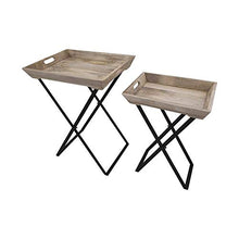 Gartentraum Tavolino a Forma di Vassoio con Legno di Mango - Besitelltisch Fredo / 65x46x33cm (HxWxD)