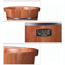 YLL Canna per pediluvio Legno Solido Foot Tub, Maniglia, Foot Tub con Coperchio, Durevole (Size : 36cm)