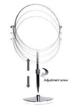 HIMRY Ingranditori 10X Specchi da Trucco, Regolabile in Altezza, Doppia Faccia, con Piedistallo, 8 Pollici Specchio Bagno da Tavolo, Specchio Rasatura, Specchio Cosmetico, Cromato, KXD3114-10x