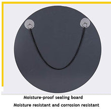 SHU XIN Specchio da Bagno Specchio Rotondo per Il Trucco Specchio da Bagno a Prova di Esplosione per WC da Parete Specchio per Uso Domestico Cornice Nera Specchio Argento HD Φ50cm