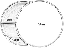 XM-MIRROR Armadietto Rotondo con Specchio da Bagno Armadio a Muro Armadio da Cucina Armadio da Cucina Armadio a Specchio da Bagno con Porta Scorrevole,Nero,50CM