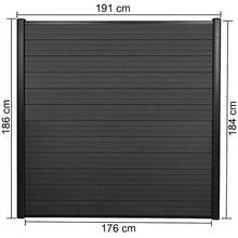 Mendler Frangivento 3X Pannelli Privacy Sarthe WPC Alluminio Premium 560cm Antracite