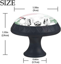Cane di buon Natale con Red Hat Paint Green White Pomelli per Porta Set di 4 Pomelli per Mobili Manopole per Cassetti Cucina Armadio Vetro