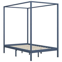 SKM Giroletto a Baldacchino Grigio Legno Massello di Pino 120x200cm