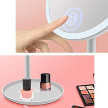 WYLILZI-Home Specchi da Tavolo Specchi da Bagno Specchio Trucco LED con 3 Punti Luce e 5X Specchio ingranditore specchietto cosmetico da appoggio dimmerabile USB Specchi