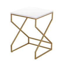 TONG HXF- Tavolino Tavolino Basso Tavolino da Salotto Semplice Vetrina Comodino MDF in Metallo Durevole (Color : White, Size : S)