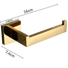 CASEWIND Porta rotolo acciaio inox oro, porta rotolo cucina a parete, porta carta igienica lucido con foratura accessori bagno