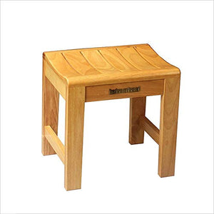 MGMDIAN Sgabello da Bagno Impermeabile Sgabello da Bagno Vecchio Uomo Panca in Legno massello anticorrosione per Adulti Sgabello Antiscivolo per Doccia Accessori da Bagno