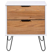 vidaXL Comodino Bianco 45x39,5x57 cm in Legno Massello di Pino