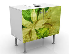 Apalis Design Vanity Green Blossoms 60x55x35cm, Piccolo, 60cm di Larghezza, Regolabile, lavabo, mobiletto da Bagno, Mobile di Base, Bagno, Stretto, Piatto