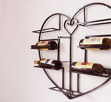 PZW Semplice e Creativo Ferro Americano a Forma Di Cuore Appeso a Parete Cremagliera Portabottiglie Personalità Creativo Appeso Cremagliera Portabottiglie