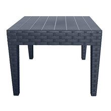 GARDENIA Alaska 45 Rattan Tavolino Salotto Giardino in Robusta Plastica Resistente ai Raggi UV e Facile da Pulire I Tavolo caffè da Balcone, Antracite