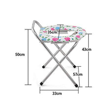 Sgabelli da Bagno Pieghevoli Sedia da Bagno per Toilette Mobile Acciaio Inossidabile Donne Incinte 33 57 50 cm 94
