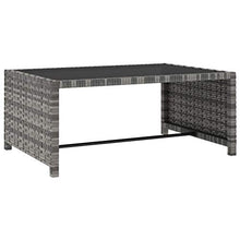 Tidyard Lettini Prendisole con Tavolo in Polyrattan, 2 pz Lettini da Giardino, Sedie a Sdraio da Giardino Grigio