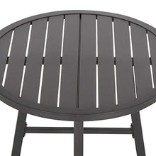 Outsunny Set Tavolo e 2 Sedie da Giardino in Acciaio Nero per Esterni, Terrazzo, Blacone, 3 Pezzi