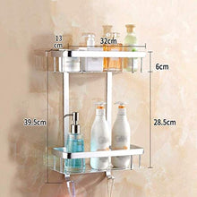 GDFEH Scaffale per Il Bagno Spazio in Alluminio Senza Punch/Perforato Scaffale per la Toilette a Parete per impieghi per Il Bagno per Il Bagno in Vetro per Il Bagno in Vetro temperato Scaffali docci