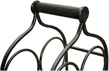 Biscottini Porta Bottiglie in Ferro battuto Finitura Nera Anticata L24xPR12xH105 cm