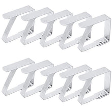 NewZC Fermatovaglia Tavolo Giardino 10 Pezzi Clip per Tovaglia in Acciaio Inossidabile Morsetti per Tovaglie Lucidati per Picnic Campeggio Giardino Cucina Feste Matrimoni