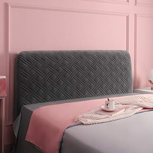 Copri-Testiera del Letto Singolo/Matrimoniale in Protettore Moderno Elasticizzato Copertura Antipolvere Elastico Fodera per Testiera Decorazione (Color : Light Gray, Size : 180cm)