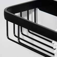 WDGNY Mensola Bagno Doccia Caddy Spazio Alluminio Foratura Bagno Griglia Mensola A Parete Rack Antiruggine Nero 34 cm 0728