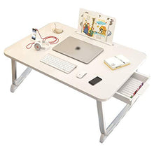Tavolino sul Letto Scrivania Pieghevole per Laptop Scrivania da Letto Super Lusso Vassoio Letto Servizio Colazione Mini Tavolo da Picnic Portatile E (Color : Bianca, Size : 60 * 40 * 28cm)