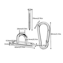 Amaca Ganci Appesi Kit Heavy Duty Yoga Hanging Kit Swing Appendini in Acciaio Inox Pad Occhi Soffitto Gancio Per I Set in Legno Altalena Con Pneumatico Girevole Sedile Trapeze Yoga Argento