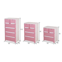 QiHaoHeji - Armadietto portatile in plastica, cassetto per armadio, per bambini, camera da letto, studio, corridoio, guardaroba semplice, plastica, rosa, 113x40x60cm