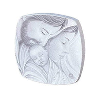 MAZZOLA LUCE capezzale da Comodino 10x10cm Legno Sacra Famiglia quadretto capoletto da appoggio per Camera da Letto