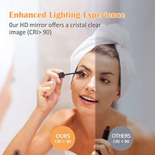 Specchio, Specchio Illuminato A LED Retroilluminato A Prova di Esplosione HD, Specchio Tondo Senza Cornice A Parete, Specchio Cosmetico per La Rasatura
