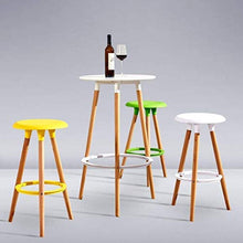 LWW Sedie, solidi domestici in legno da bar Sedia Sgabelli, moderna Minimalista Nordic Alta Moda Sgabelli Sedia alta Sedia,Rosso