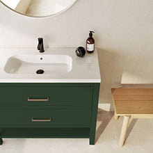 Randalsa Mobili Olive | Matt English Green | Manico in Oro Rosa | 80 X 88,5 X 45 cm + lavabo in Ceramica