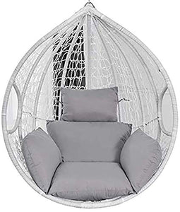 Yxxc Cuscino per Sedia Altalena Lavabile Antiscivolo Indoor Outdoor, Cuscini per Sedia Altalena Amaca Cuscini Morbidi per Sedia in Tinta Unita, Cuscini per sedie con cestello sospeso Grigio