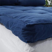 YXXCD Futon Tatami Tappetino, Lavabile Cotone Materasso Letto Futon Thick Traspirante Materasso Terra Pieghevole Giapponese Mantieni Caldo Domestico-Blu 120x200cm(47x78inch)
