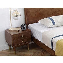 Comodino in legno massello, comodino moderno in legno di rame, tavolino semplice e multifunzionale con cassetti, tavolino da salotto robusto e durevole, utilizzato in uffici e dormitori
