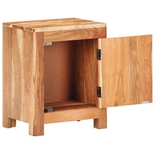 Tidyard Comodino in Legno Massello di Acacia,Tavolini Lato Divano da Salotto Portaoggetti,Tavolino per Camera da Letto, Soggiorno, 40x30x50 cm