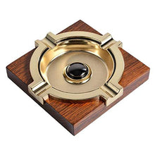 SHYPT Cigar Ashtray, Metallo e Legno, posacenere Europa Centrale for Indoor Desktop Cigar Ash Tray Home Office Decorazione di Arte
