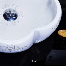 Lavandino del Bagno Bacino, Ceramica Moderna Guardaroba lavandino da appoggio Lavabo Art (Senza Rubinetto) -41x16cm