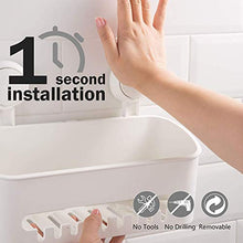 U-A Doccia Caddy Ventosa Doccia Shelf Nessuna Perforazione Heavy Duty Max Hold 10 kg Doccia Carrello di aspirazione Shampoo Supporto per Bagno Cucina Doccia Tidy Organizer