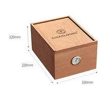 XUSHEN-HU Cigar Box 30 bastoni, di grande capacità Cigar Box di legno solido Idratante umidità costante Legno di Cedro Cigar Box, regalo di qualità, dimensioni 26 * 20 * 16 cm, colore naturale buon um