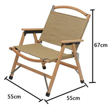 XZQ Sedia Pieghevole Campeggio per Esterni in Legno Massello Giardino Sedia Reclinabile Picnic Portatile da Viaggio Barbecue Pesca 2 Sedie (Color : Beige(2), Size : 55 * 55 * 67cm)
